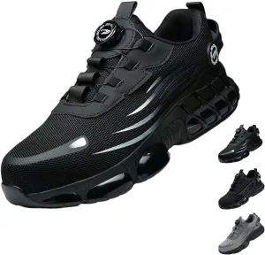Prestivos Shoes,Prestivos Steel Toe Safety Toe Shoes for Men,Anti Slip Lightweight Puncture Proof Steel Toe Sneakes