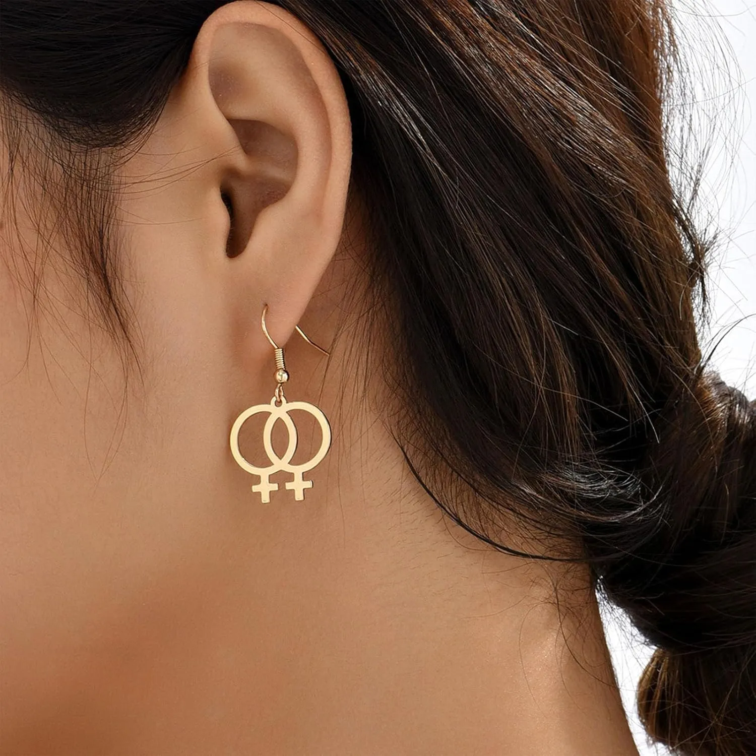 Pride Rainbow Earrings - Colorful Lesbian Dangle Earrings for Pride Month Outfits