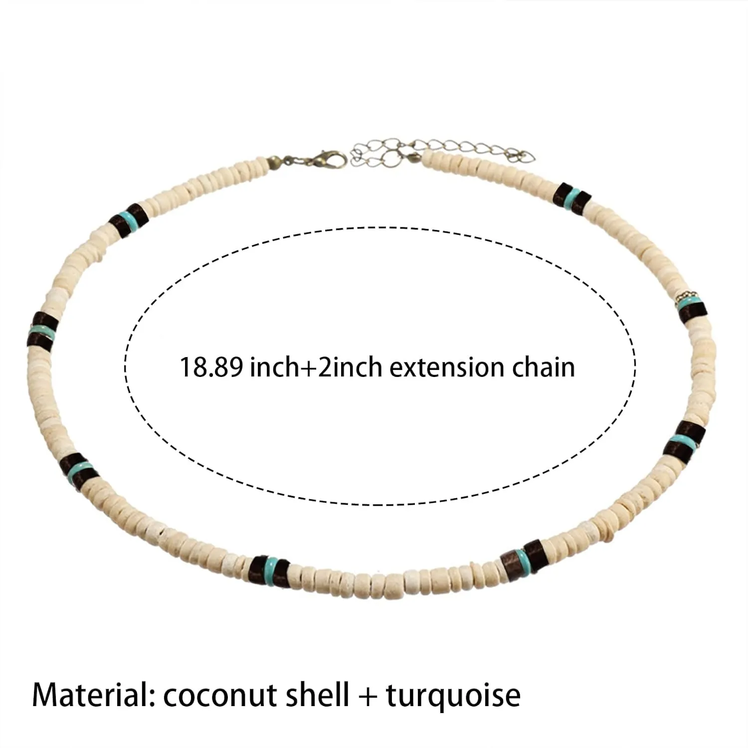Puka Shell Necklace Men Summer Surfer Necklace Seashell Necklace for Women Beach Necklace for Men Beach Jewelry