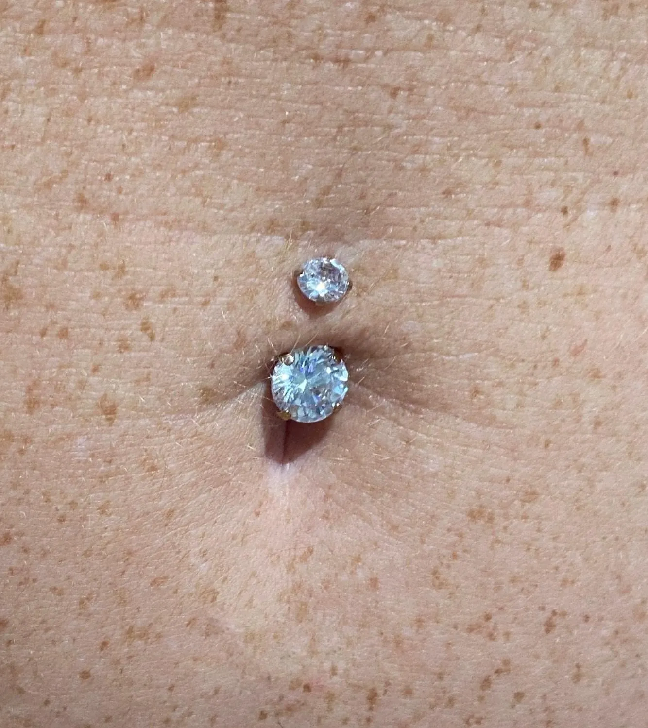 QWALIT Belly Button Rings 14G Surgical Steel Belly Rings CZ Opal Navel Piercing Jewelry for Women Girls 3/8" 10mm Silver Rose Gold