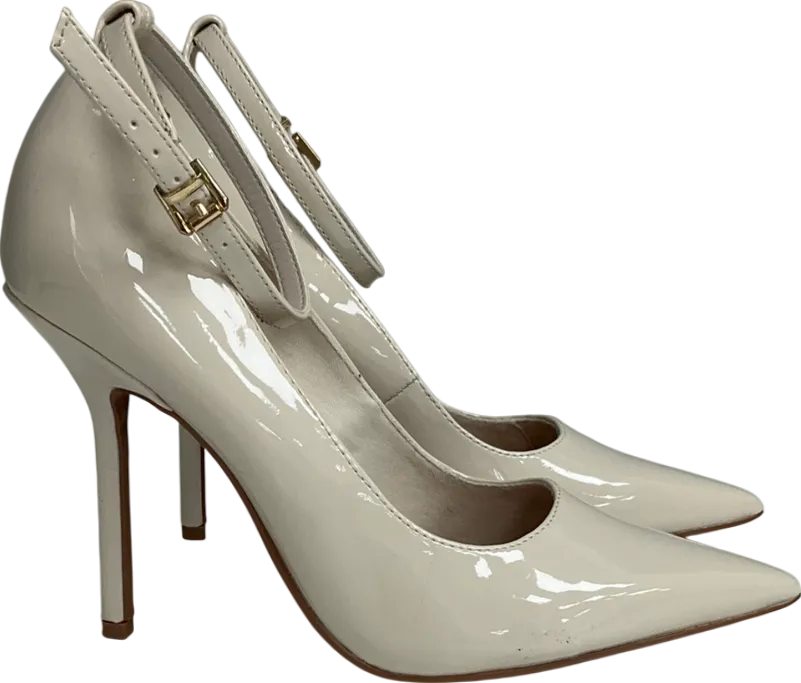 River Island Cream Ankle Strap Heeled Court Heels UK 3 EU 36 