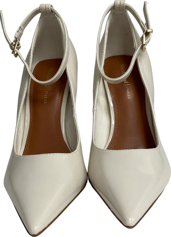 River Island Cream Ankle Strap Heeled Court Heels UK 3 EU 36 
