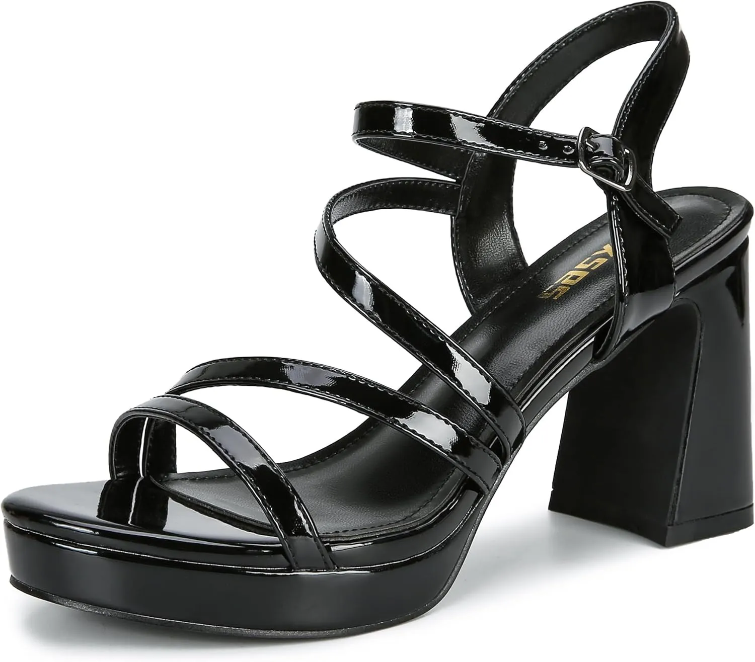 rsxses Platform Chunky Heels for Women Ankle Strap Heels Strappy Sandals with Open Toe Wedding Prom Bridal Women Dress Shoes