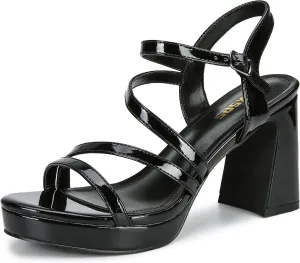 rsxses Platform Chunky Heels for Women Ankle Strap Heels Strappy Sandals with Open Toe Wedding Prom Bridal Women Dress Shoes