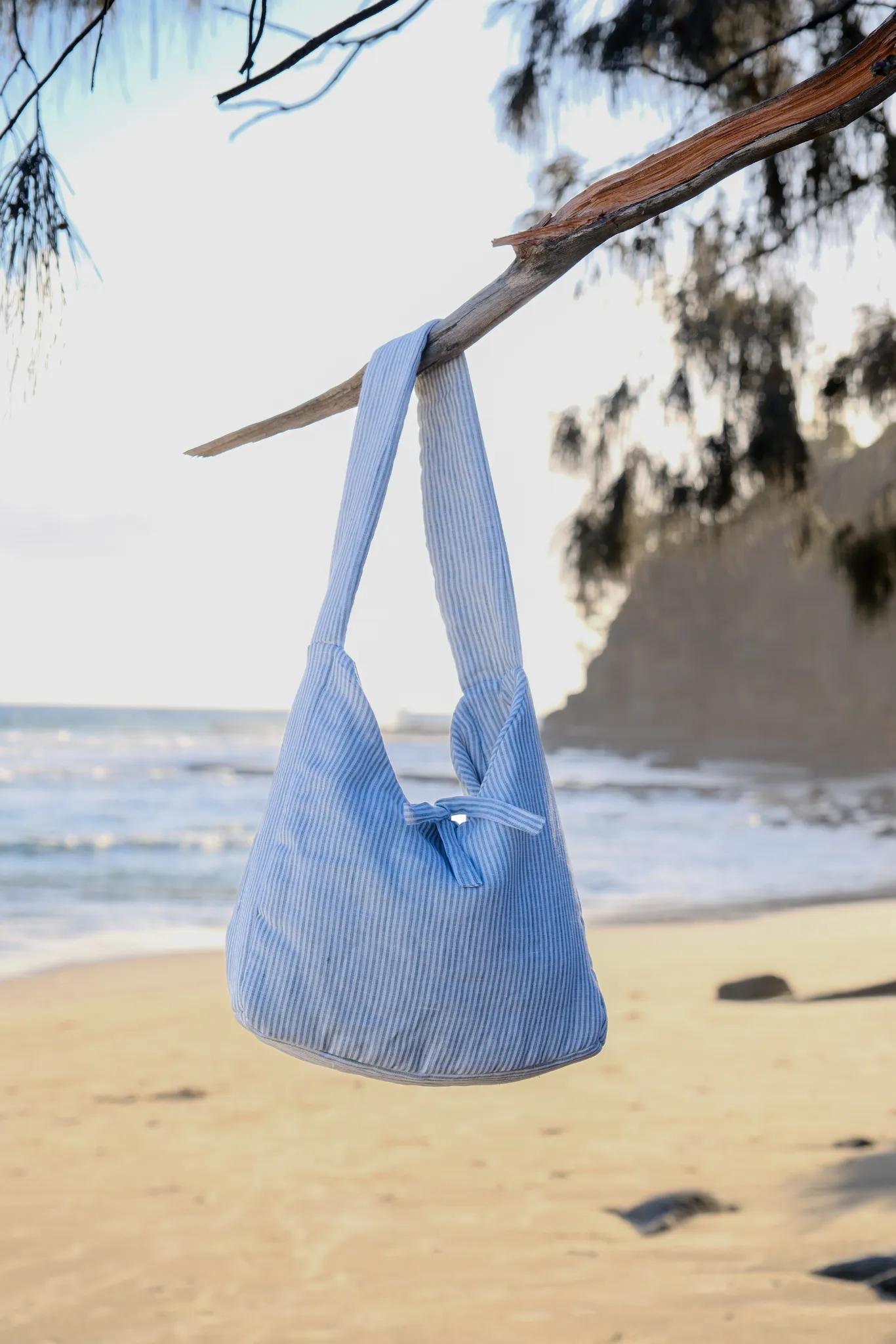 SAMPLE Mint Stripe Shoulder Bag