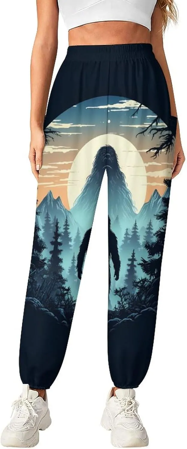 Sasquatch Bigfoot Women's Harem Pants Lightweight Yoga Pants Beach Pants Dance Trousers with Pockets
