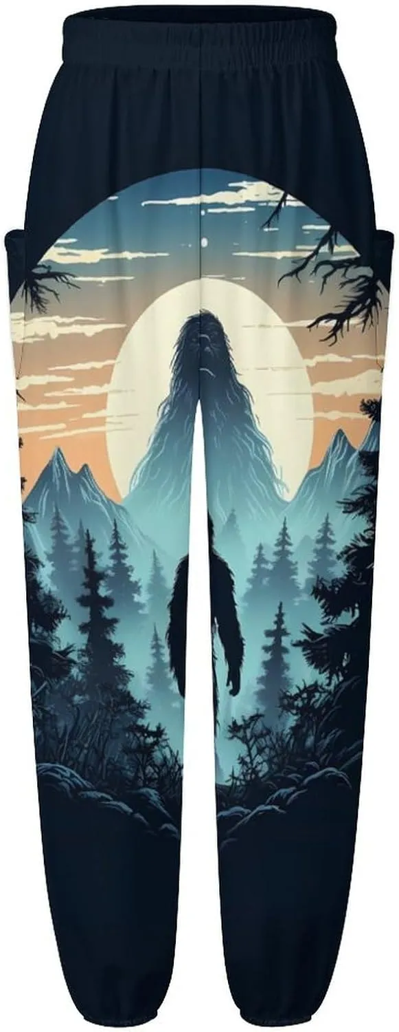 Sasquatch Bigfoot Women's Harem Pants Lightweight Yoga Pants Beach Pants Dance Trousers with Pockets