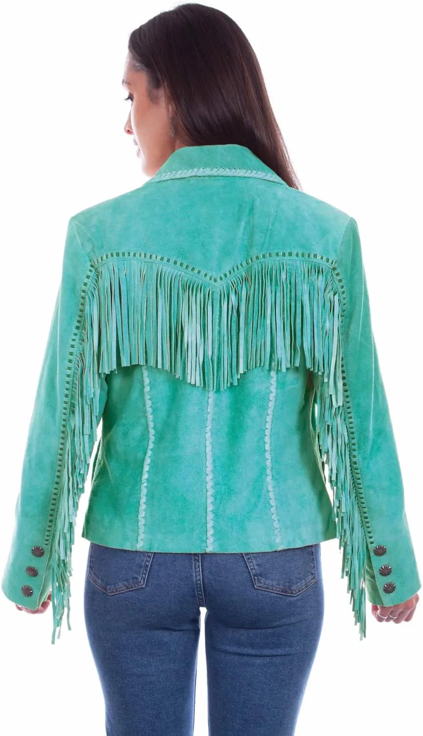 Scully Old Rust Womens Suede Fringe Jacket