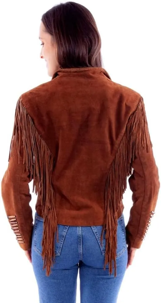 Scully Western Jacket Womens Snap Front Whipstitch Fringe F0_L1100