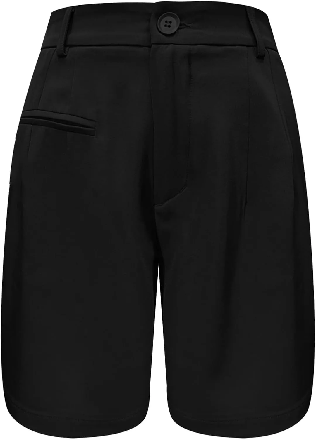 Shorts for Women Dressy Casual Loose Summer Wide Leg Elastic Waist Work Business Office Trouser Shorts with Pockets