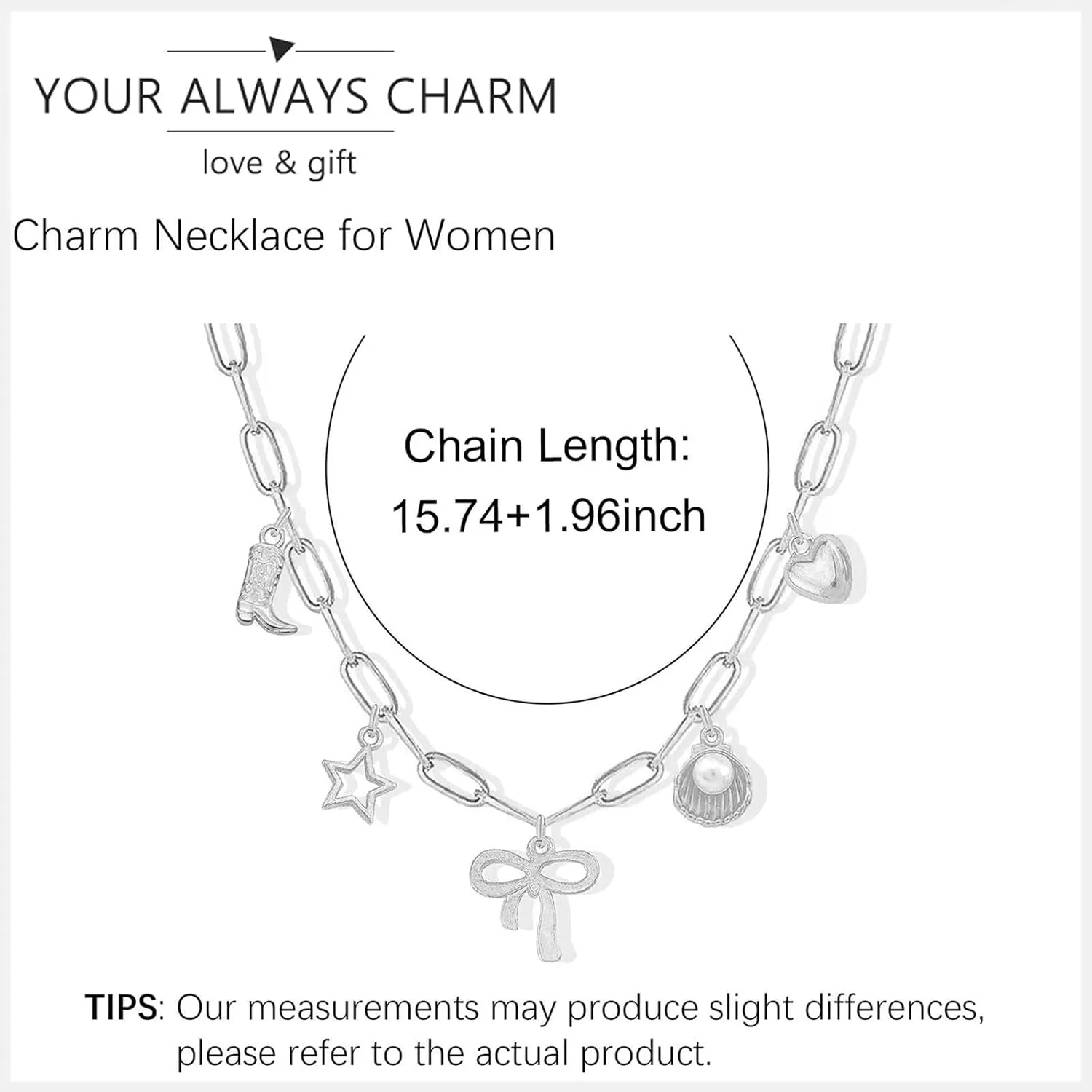 Silver Charm Necklace Cowgirl Necklace Trendy Western Jewelry for Women Handmade Cowboy Boot Necklaces Cowgirl Outfits for Women Western Boho Accessories Gifts