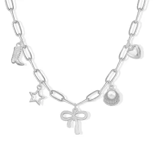 Silver Charm Necklace Cowgirl Necklace Trendy Western Jewelry for Women Handmade Cowboy Boot Necklaces Cowgirl Outfits for Women Western Boho Accessories Gifts