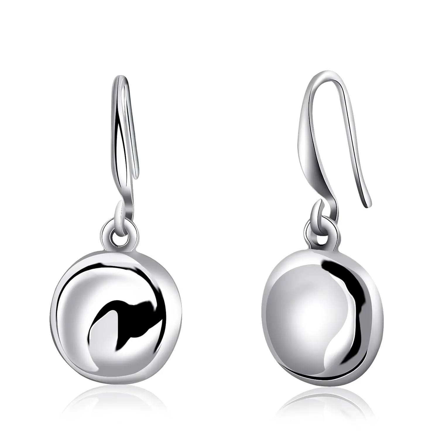 Silver Round Irregular Dangle Earrings Hypoallergenic Sterling Silver Earrings Earrings for Women