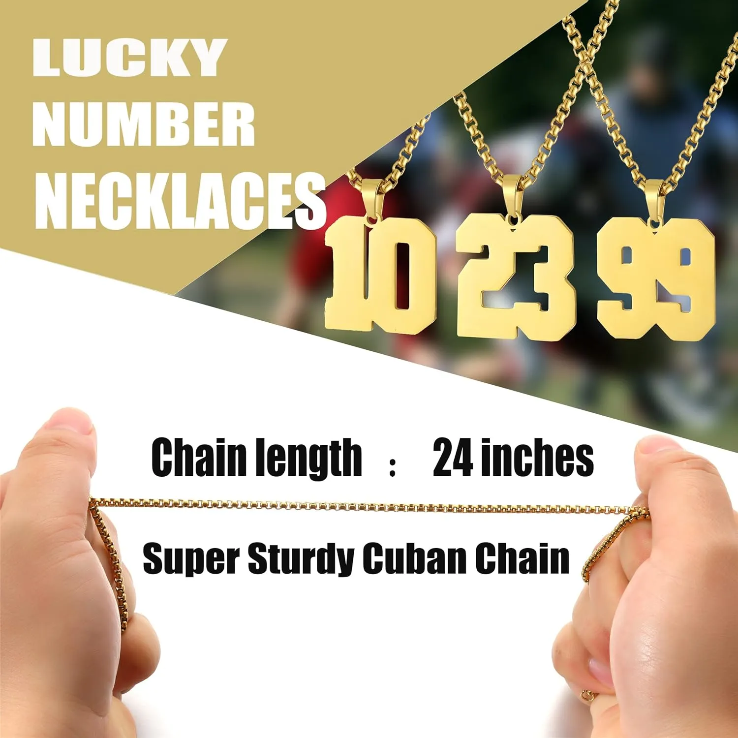 SKQIR Number Necklace for Men Black Baseball Jersey Number Pendant for Boys Athletes Number Chain Pendant for Boys Sport Stainless Steel necklace Stocking Stuffers Christmas New Year Gifts for Men