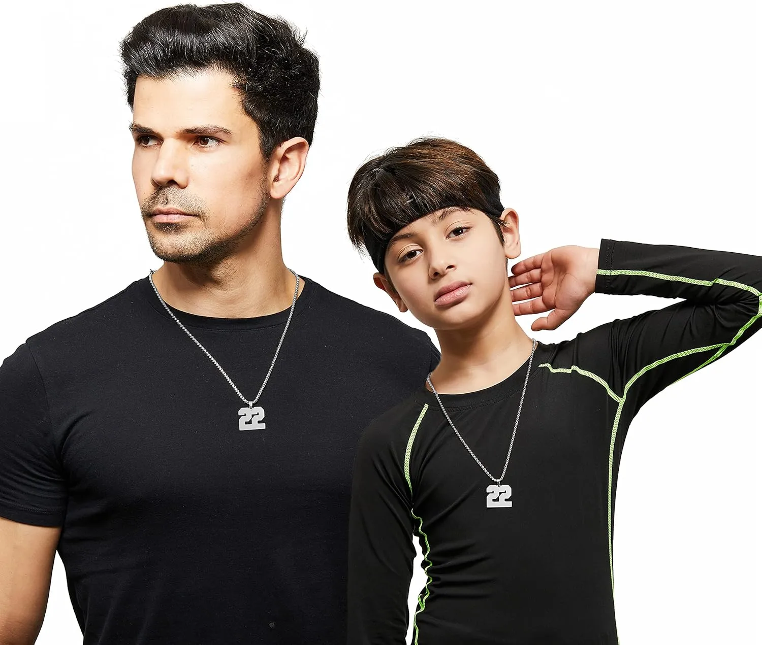 SKQIR Number Necklace for Men Black Baseball Jersey Number Pendant for Boys Athletes Number Chain Pendant for Boys Sport Stainless Steel necklace Stocking Stuffers Christmas New Year Gifts for Men