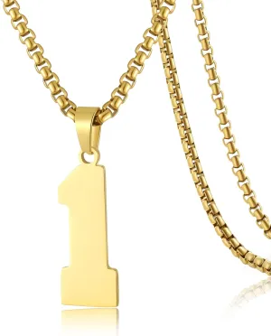 SKQIR Number Necklace for Men Black Baseball Jersey Number Pendant for Boys Athletes Number Chain Pendant for Boys Sport Stainless Steel necklace Stocking Stuffers Christmas New Year Gifts for Men