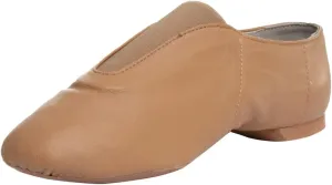 Slip On Jazz Shoe Leather and Elastic Dance Jazz Shoe for Adult Women and Men