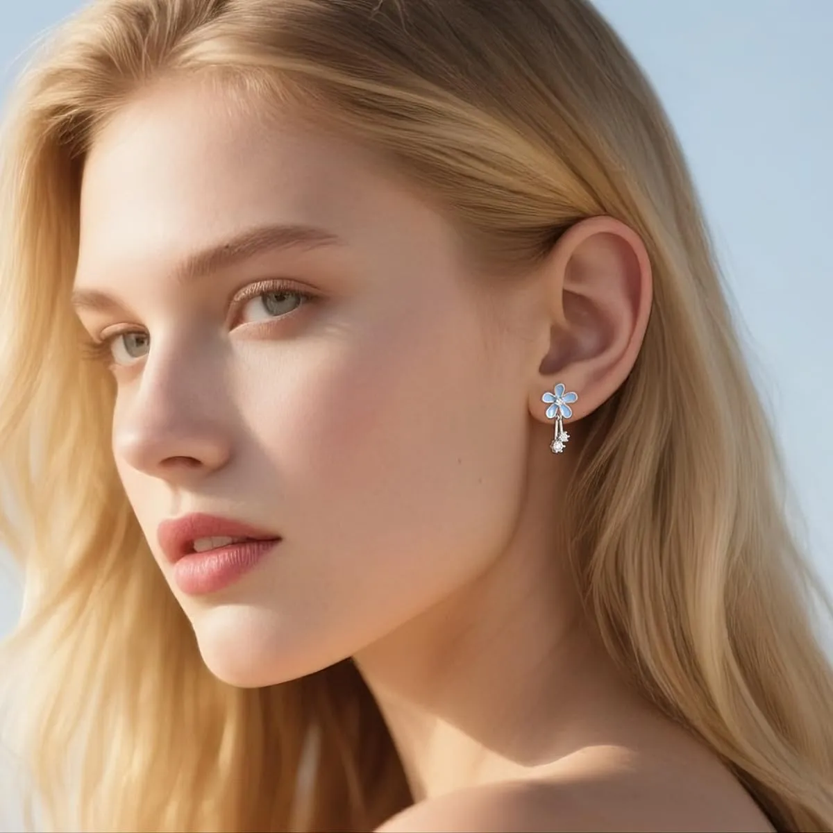 SLUYNZ 925 Sterling Silver Pretty Flowers Earrings Studs for Women Teens Elegant CZ Flowers Studs Earrings