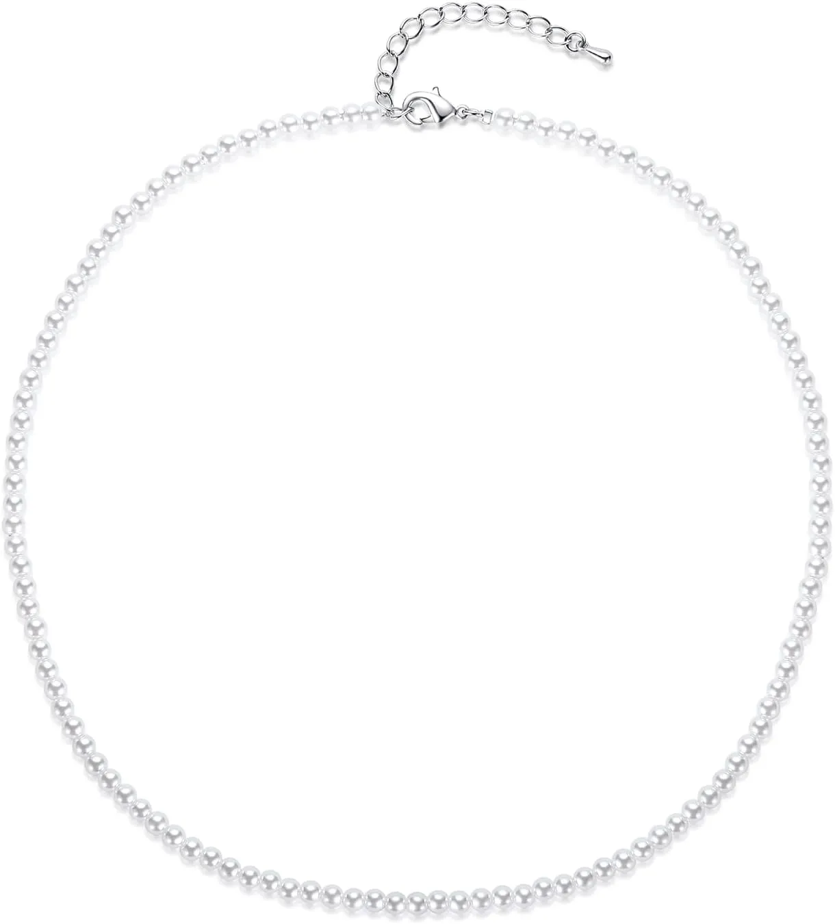Small Faux Pearl Necklace White Grey Pearl Choker Necklace Gold Necklace Stainless Steel Jewelry Gifts