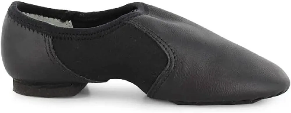 So Danca Slip On Leather Jazz Shoes Black