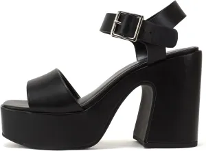 Soda Launch ~ Women Open Toe Ankle Strap Platform Chunky High Heeled Sandal
