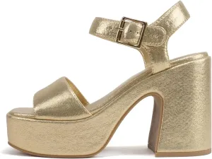 Soda Launch ~ Women Open Toe Ankle Strap Platform Chunky High Heeled Sandal