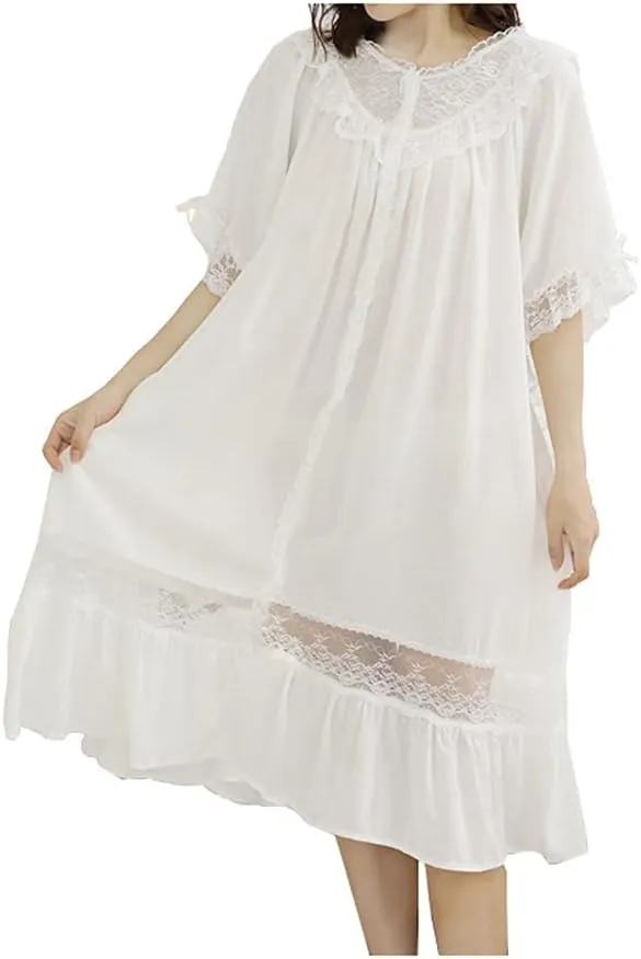 Soft Princess Nightie Vintage Casual Loungewear