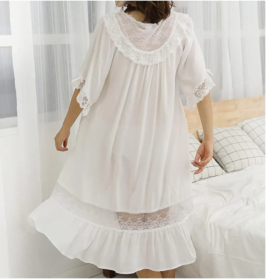 Soft Princess Nightie Vintage Casual Loungewear