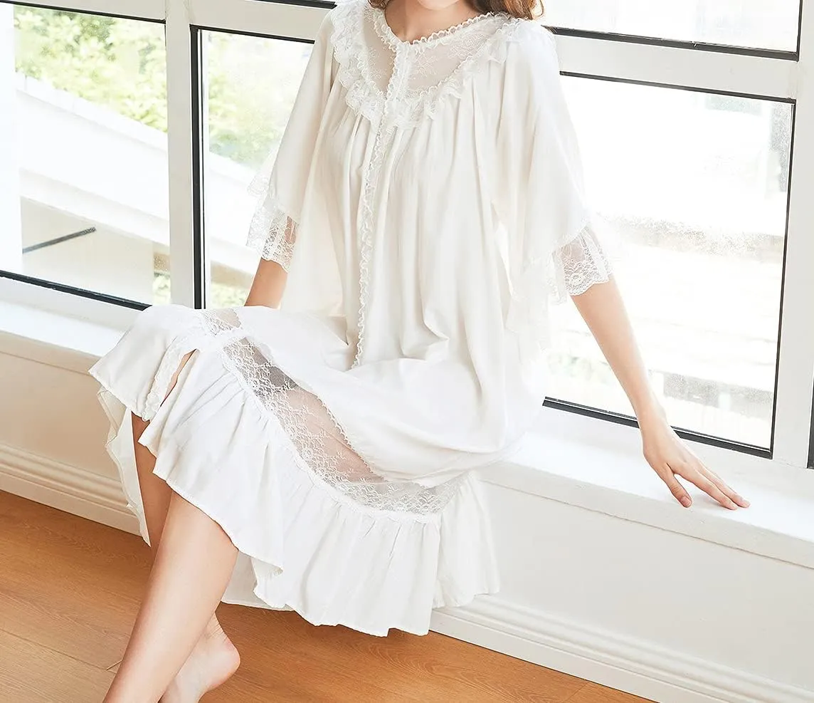 Soft Princess Nightie Vintage Casual Loungewear