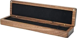 Solid Wooden Long Necklace Gift Box,Bracelet Storage Case for Wedding, Engagement,Proposal, Birthday and Anniversary Jewelry Display Box(Black velour lining)