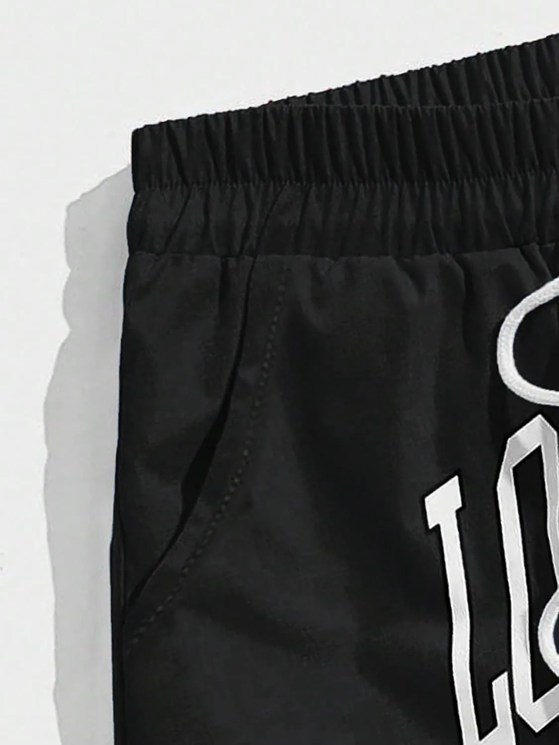 SOLY HUX Men's Drawstring Waist Athletic Shorts Workout Basketball Shorts Summer Printed Track Shorts
