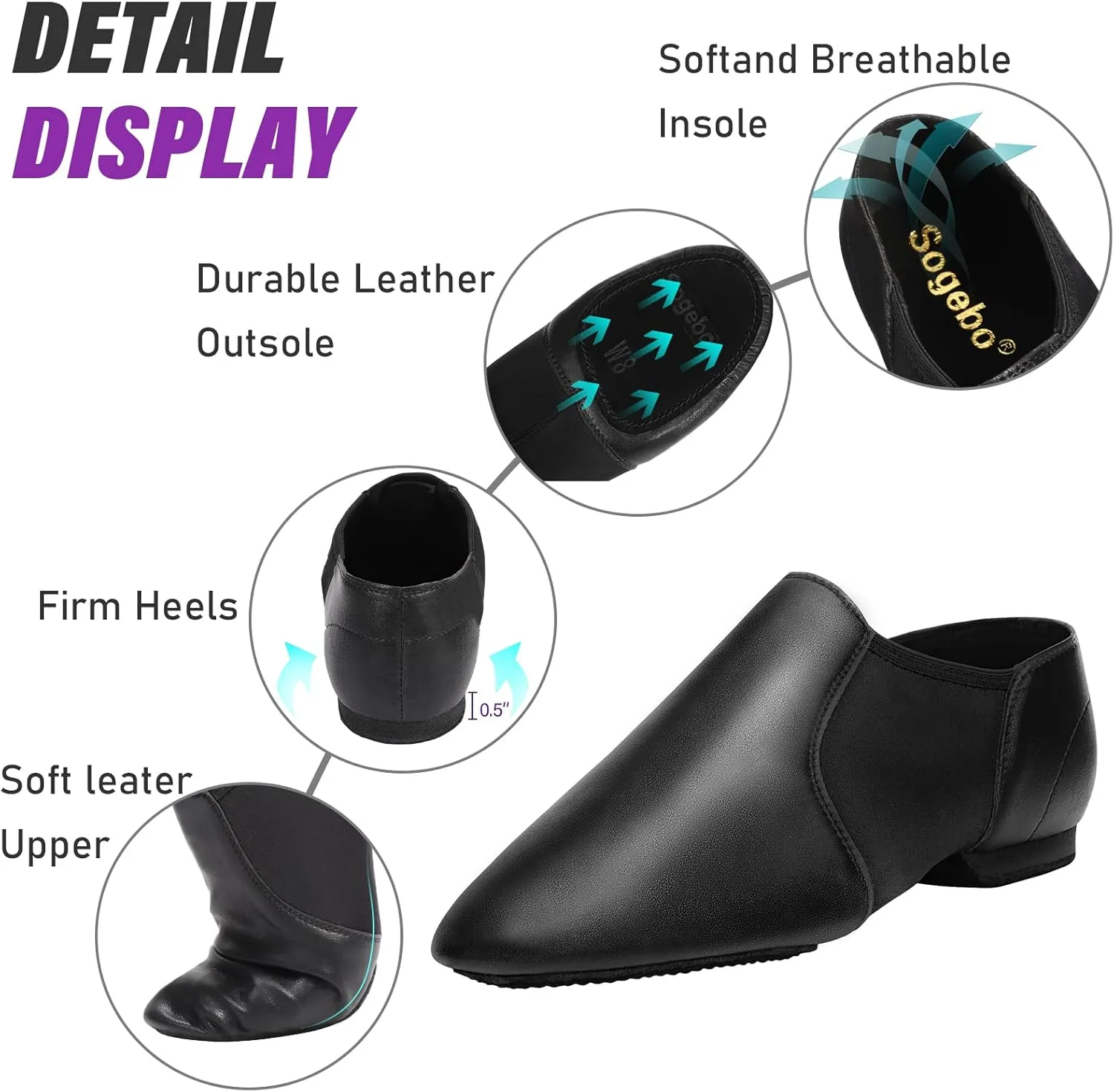 Split Sole Child Jazz Shoes Dance for Girls Boys (Toddler/Little Kid/Big Kid
