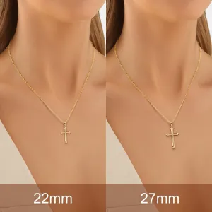 SPONIT Gold Cross Necklaces for Women 14K Gold Cross Pendant Necklace Chain Necklace for Womens Faith Necklaces for Women