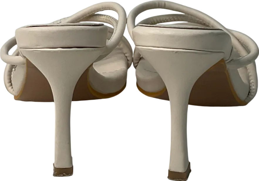 studio by charlotte Cream Strappy Heeled Mule UK 5 EU 38 