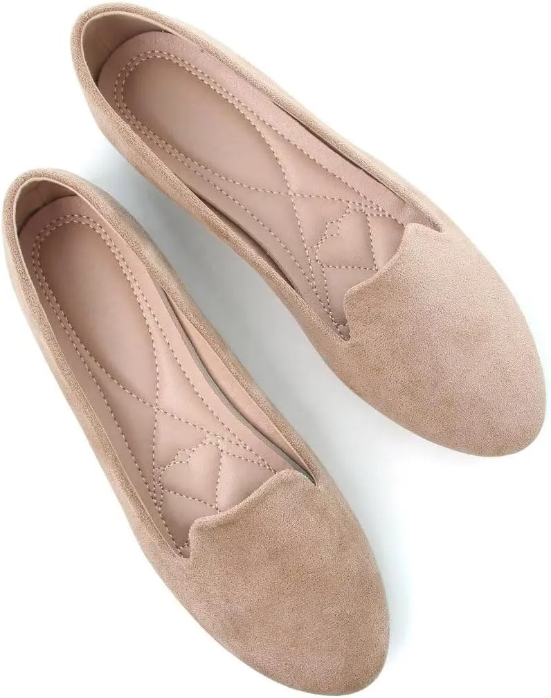 Stunner Women Cute Slip-On Ballet Shoes Soft Solid Classic Pointed Toe Flats
