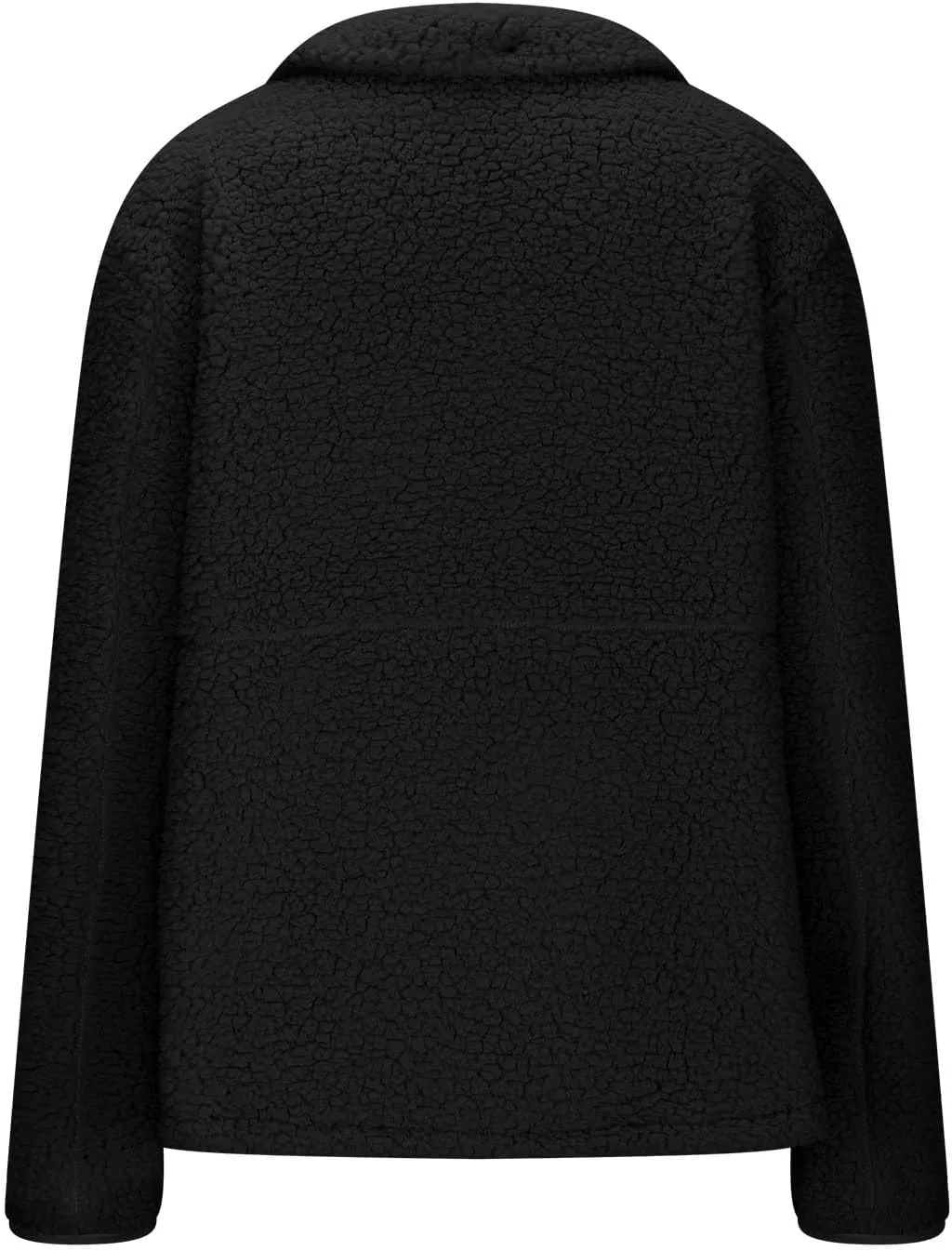 Sweater Coats for Women Vintage Solid Fleece Jackets Fuzzy Long Sleeve Winter Coats with Pockets Outerwear