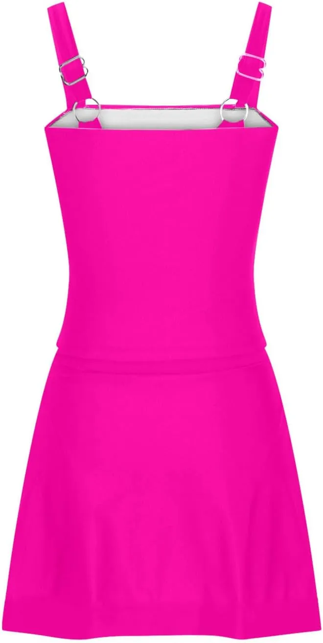 Swim Dress Tummy Control Tankini Tops for Women Two Piece Skirts Bathing Suit Solid Color Summer Beach Swimsuits