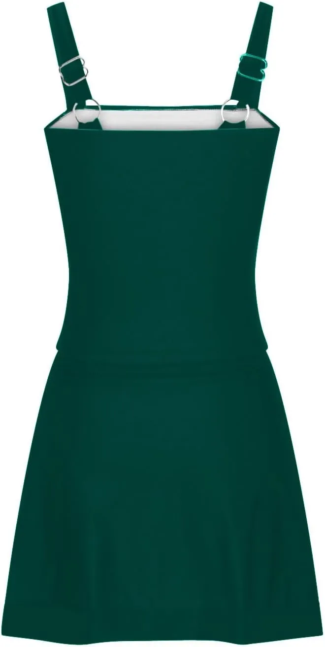 Swim Dress Tummy Control Tankini Tops for Women Two Piece Skirts Bathing Suit Solid Color Summer Beach Swimsuits