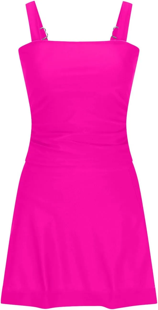 Swim Dress Tummy Control Tankini Tops for Women Two Piece Skirts Bathing Suit Solid Color Summer Beach Swimsuits