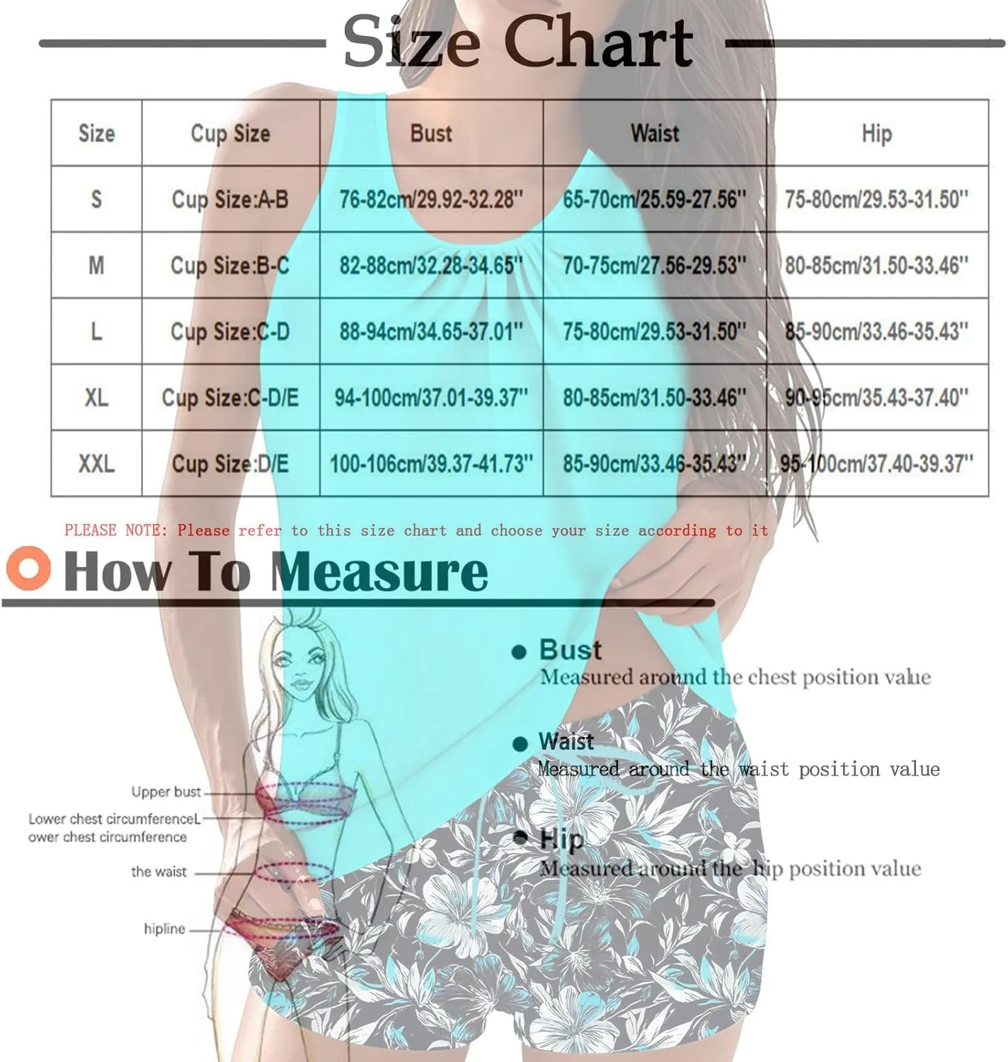Swim Suits for Women 2025 Two Piece Blouson Tankini Swimsuit Swim Tankini Tank Top with Boyshorts Modest Bathing Suit