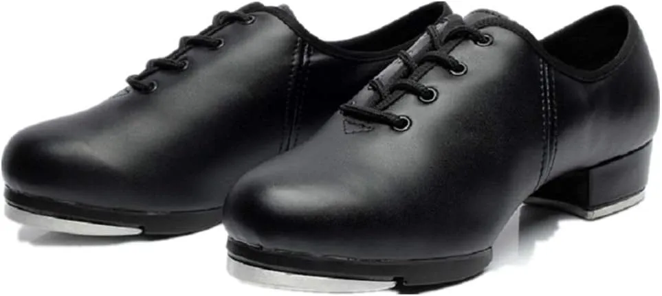 Synthetic Tap Shoes Oxford Dancing Shoes for Men,Adults, Black