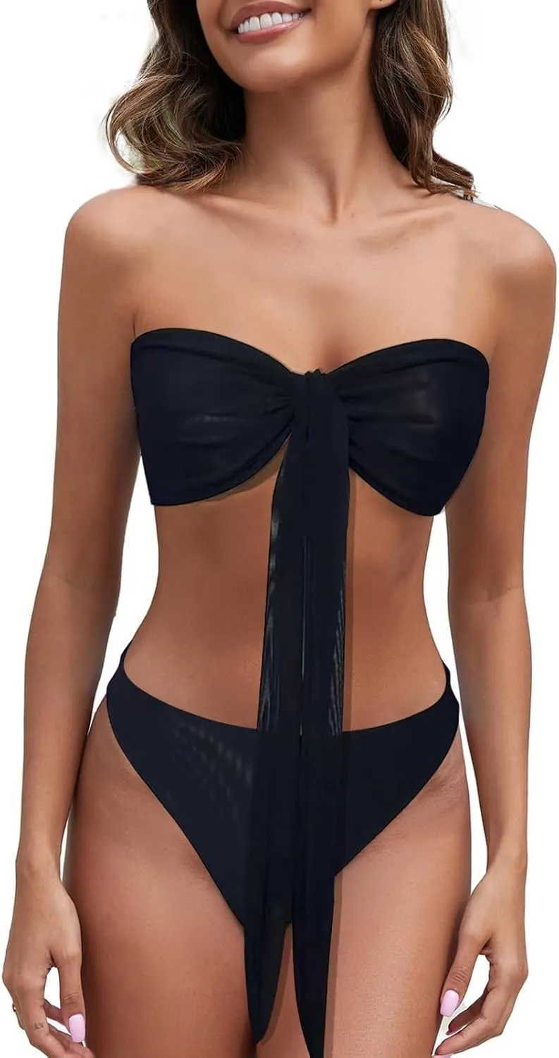 Tan Through Swimwear Women Mesh Sexy One Piece Monokini Tummy Control Summer Tan Thru Bathing Suit Thong Bikini Swimwear