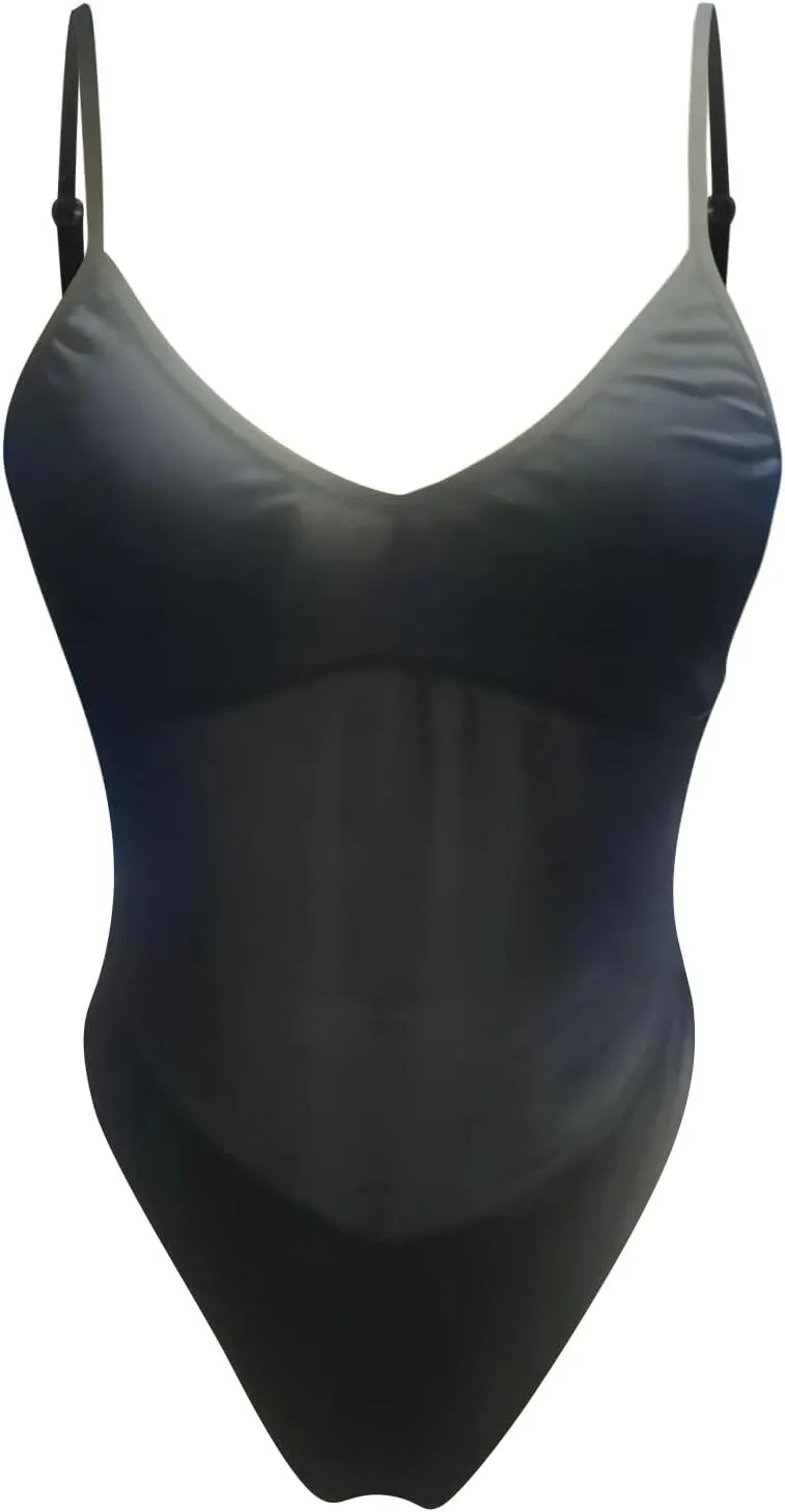 Tan Through Swimwear Women Mesh Sexy One Piece Monokini Tummy Control Summer Tan Thru Bathing Suit Thong Bikini Swimwear