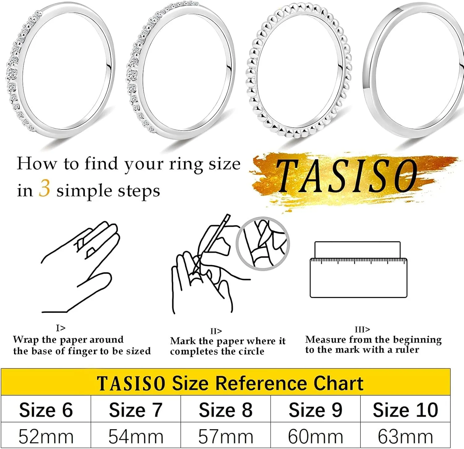 Tasiso Stackable Gold Rings for Women Non Tarnish Trendy Dainty 14K Gold Plated Cubic Zirconia Thumb Ring Set Trendy Statement Love Friendship Promise Engagement Rings Size 6 7 8 9 10