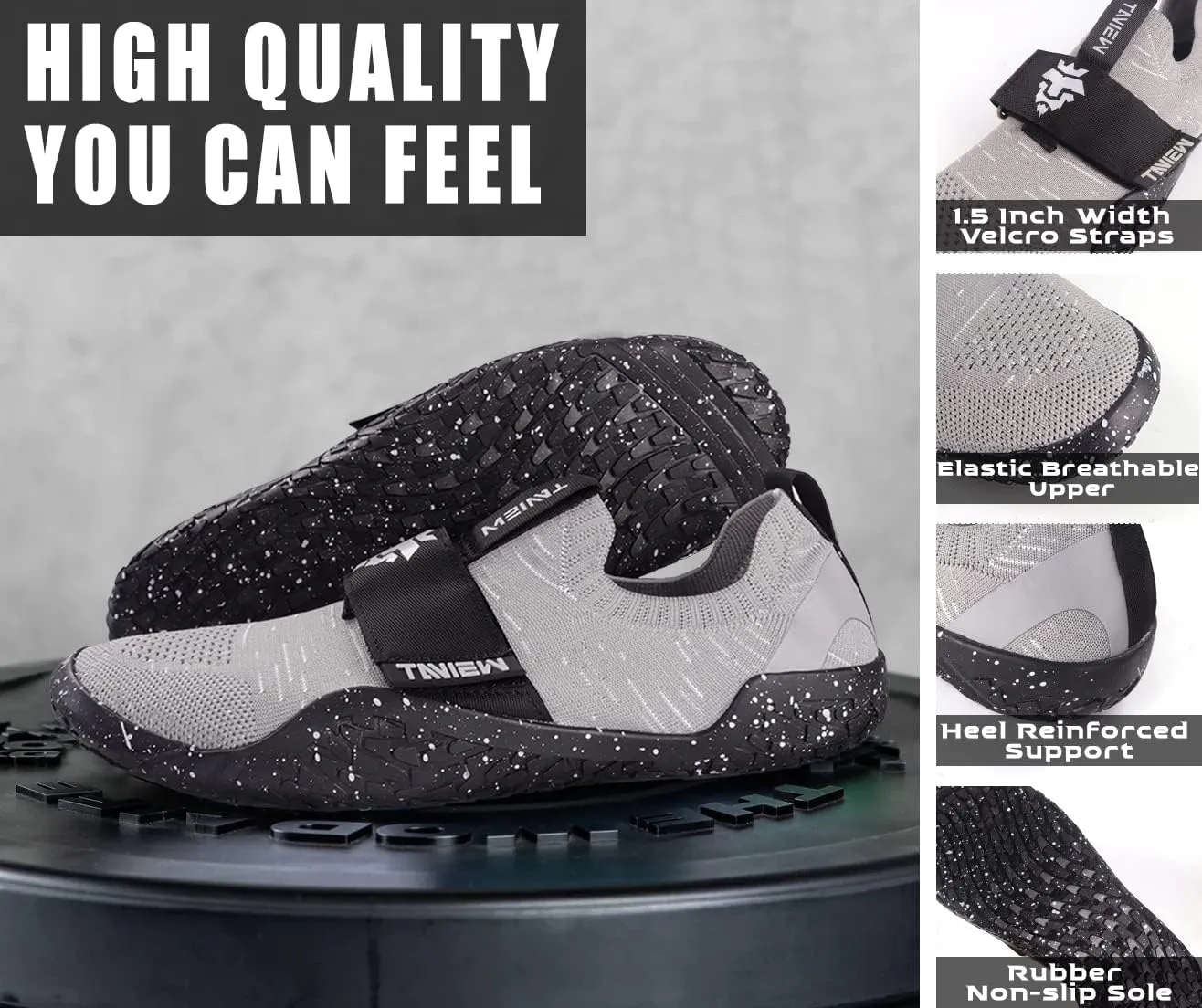 TAVIEW Deadlift Shoes - Non-Slip Weightlifting Shoes for Powerlifting, Deadlifting & Crossfit