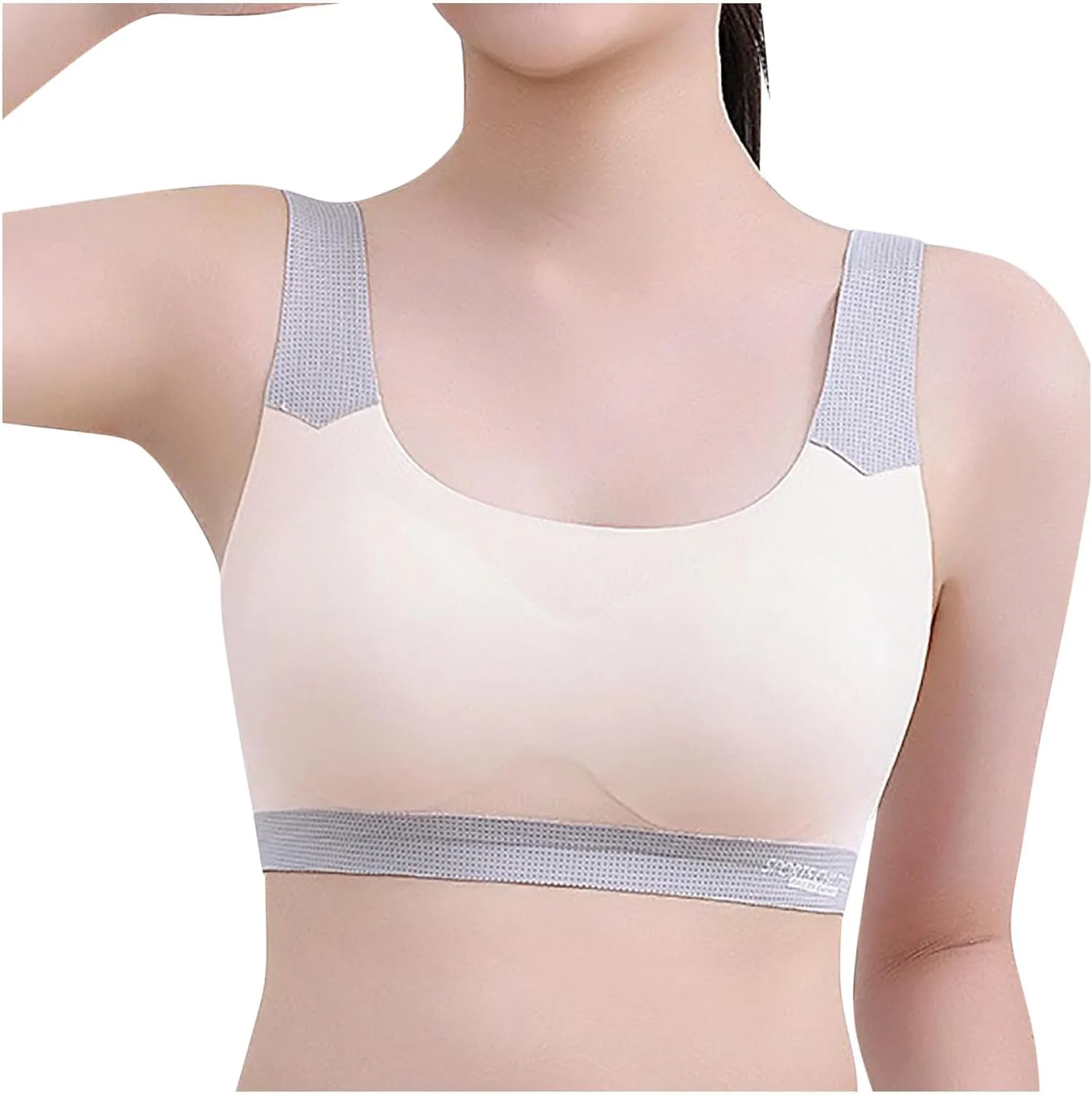 Teen Girl Bras Solid Colour Soft Ice Silk Wireless Bras with Support and Lift Seamless Comfort Soft Bras for Teen