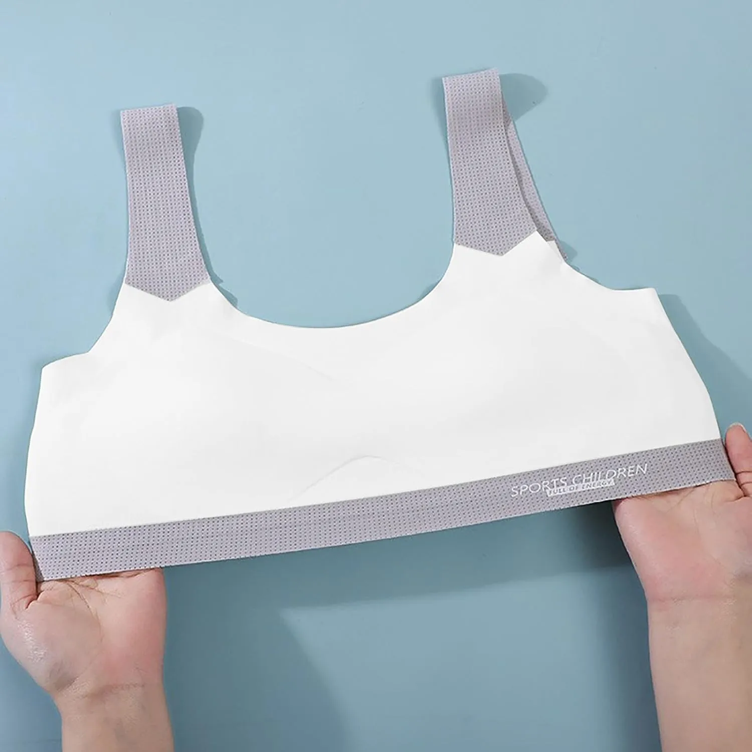 Teen Girl Bras Solid Colour Soft Ice Silk Wireless Bras with Support and Lift Seamless Comfort Soft Bras for Teen