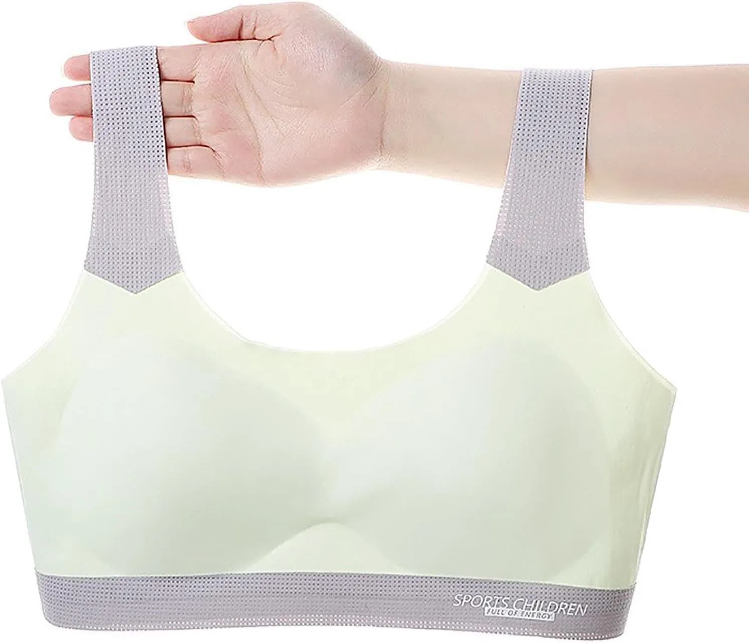 Teen Girl Bras Solid Colour Soft Ice Silk Wireless Bras with Support and Lift Seamless Comfort Soft Bras for Teen