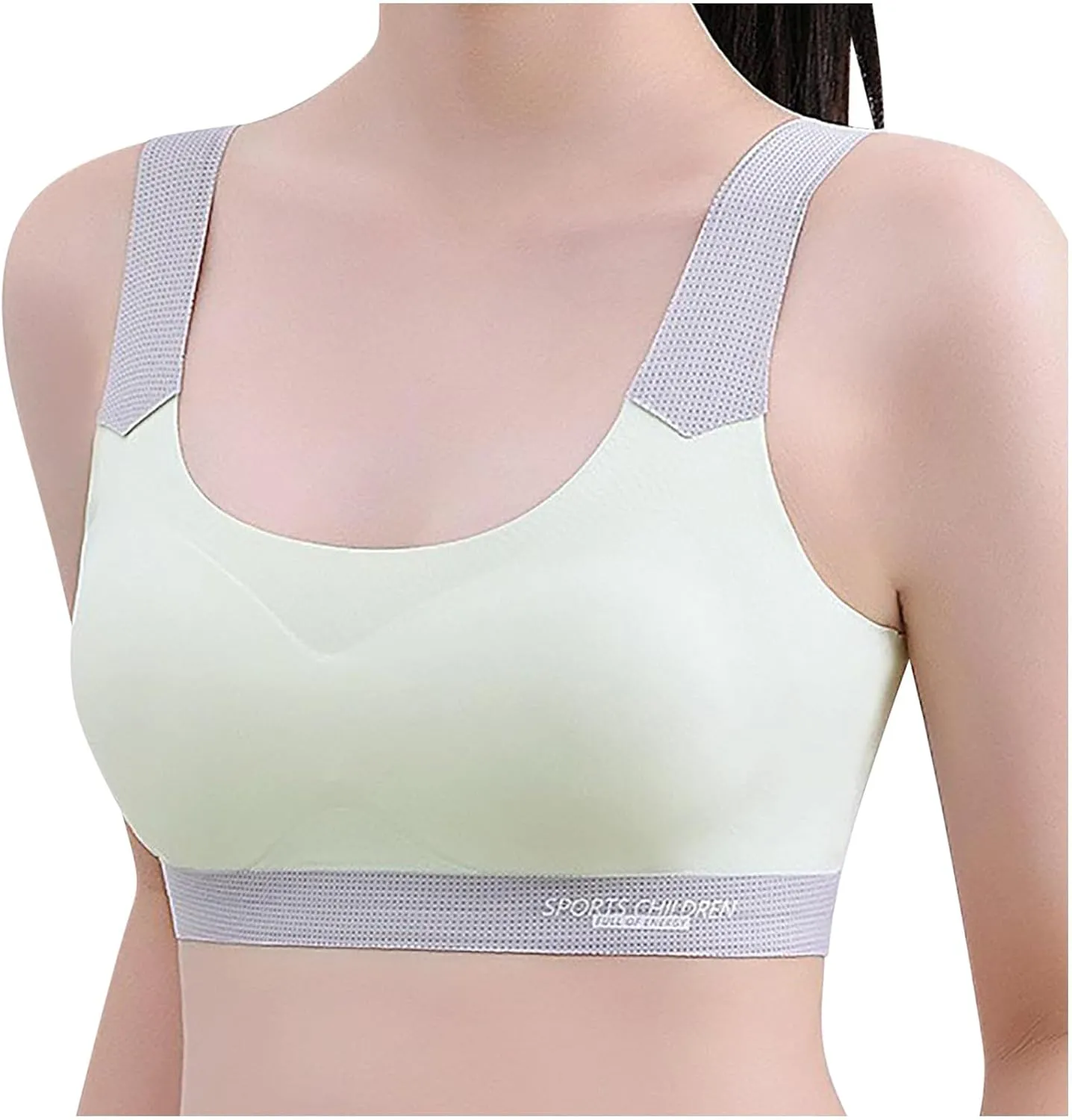 Teen Girl Bras Solid Colour Soft Ice Silk Wireless Bras with Support and Lift Seamless Comfort Soft Bras for Teen