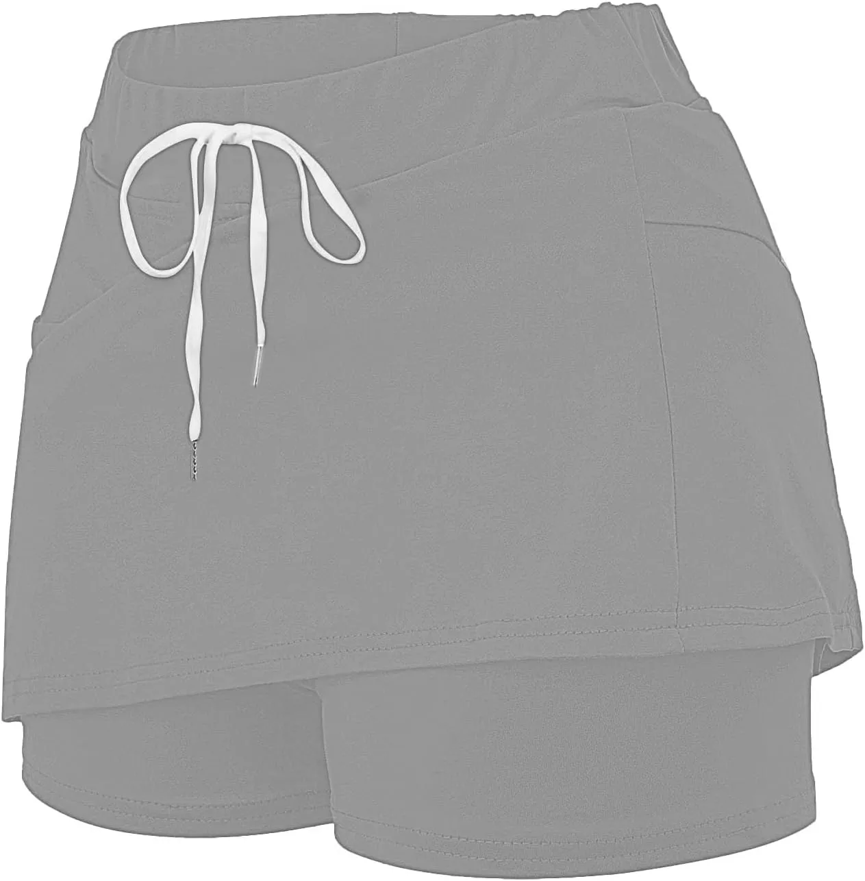 Tennis Skorts for Women with Inner Shorts High Waisted Drawstring Mini Skirts Summer Trendy Athletic Workout Shorts
